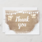 Winter bedankt Rustic Wood Sneeuwdouche Verjaardag (Voorkant)