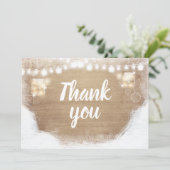 Winter bedankt Rustic Wood Sneeuwdouche Verjaardag (Staand voorkant)