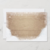 Winter bedankt Rustic Wood Sneeuwdouche Verjaardag (Achterkant)