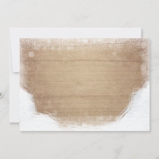 Winter bedankt Rustic Wood Sneeuwdouche Verjaardag (Achterkant)