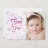 Winter Bedankt voor je verjaardag Silver Magenta G (Voorkant)