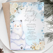 Winter Beer Artikelen Dier Wit Bloem Baby shower Kaart