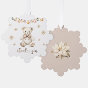 Winter Beer baby is koud buiten dank u label Ornament Kaart