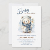 Winter Beer Baby shower Invitation Kaart (Voorkant)