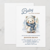 Winter Beer Baby shower Invitation Kaart (Voorkant / Achterkant)