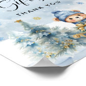 Winter Beer Baby shower │Kaarten en geschenken Poster (Hoek)