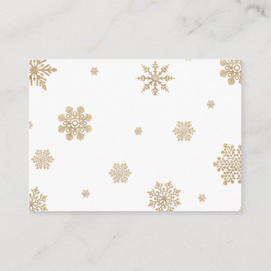 Winter Beer Baby shower Luier Raffle Informatiekaartje (Achterkant)