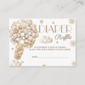 Winter Beer Baby shower Luier Raffle Informatiekaartje (Voorkant)