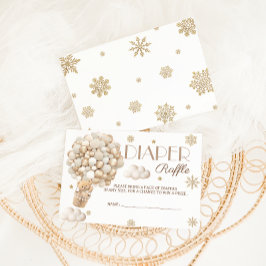 Winter Beer Baby shower Luier Raffle Informatiekaartje