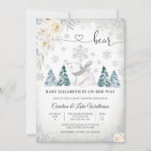 Winter Beer Baby Shower Uitnodiging (Voorkant)