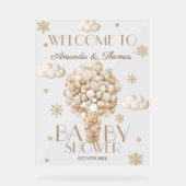 Winter Beer Baby shower Welkomstbord Acryl Bord (Voorkant)