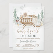 Winter Beer Baby zijn koude buiten Baby shower Kaart (Voorkant)