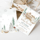 Winter Beer Baby zijn koude buiten Baby shower Kaart