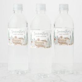 Winter Beer Baby zijn koude buiten Baby shower Waterfles Etiket