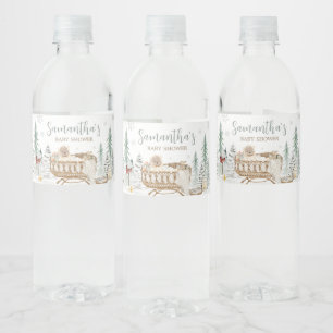 Winter Beer Baby zijn koude buiten Baby shower Waterfles Etiket