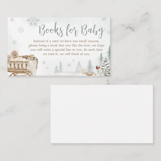 Winter Beer Baby Zijn Koude Buiten Boeken voor Bab Informatiekaartje (Voorkant / Achterkant)