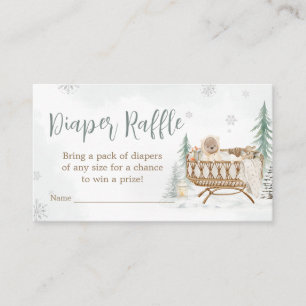 Winter Beer Baby zijn koude buiten luier Raffle Informatiekaartje