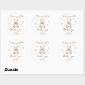 Winter Beer Bearly Wait baby shower bedankt Ronde Sticker (Vel)