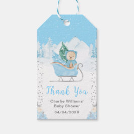 Winter Beer Blue Sleigh Baby shower Dank u Cadeaulabel