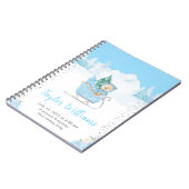 Winter Beer Blue Sleigh Geboorte Statistieken Notitieboek (Linkerzijde)