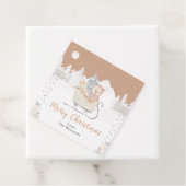 Winter Beer Brown Slaaigh Merry Kerstry Bedankjes Labels (In situ)