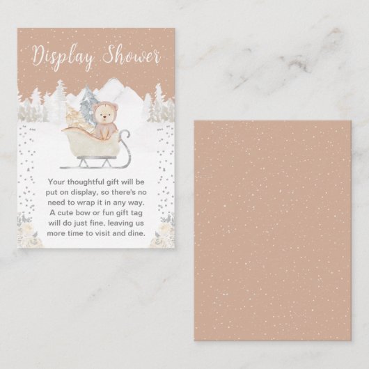 Winter Beer Bruin Sleigh Display Douche Informatiekaartje (Voorkant / Achterkant)