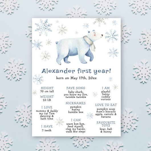 Winter Beer eerste verjaardag mijlpaal verjaardag Poster