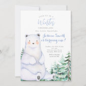 Winter Beer Forest Rustic Onederland 1e verjaardag Kaart (Voorkant)