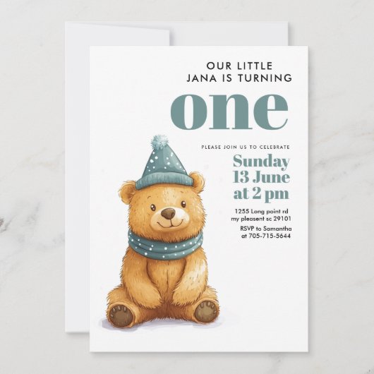 Winter Beer Green Verjaardagsfeest Kaart (Voorkant)