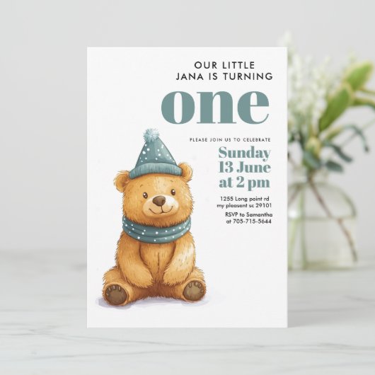 Winter Beer Green Verjaardagsfeest Kaart (Staand voorkant)