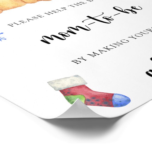 Winter beer - Help het Drukke Mom-to-Be Poster (Hoek)