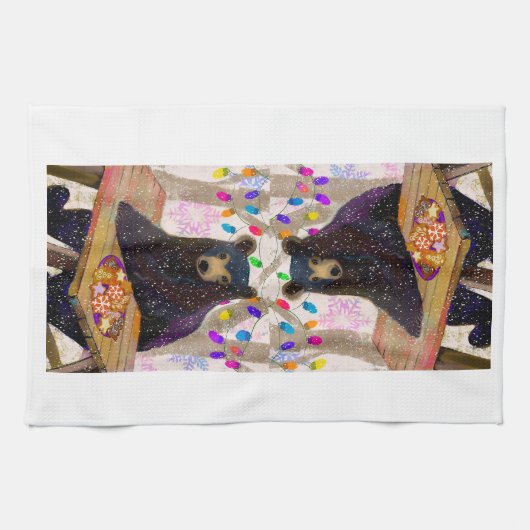 Winter Beer Holiday Kitchen Towel Theedoek (Horizontaal)