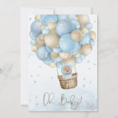 Winter Beer Hot Air Barly Baby shower Kaart (Achterkant)