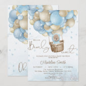 Winter Beer Hot Air Barly Baby shower Kaart (Voorkant / Achterkant)