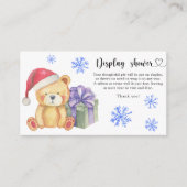 Winter beer met xmas cadeau - display douchekaart informatiekaartje (Voorkant)