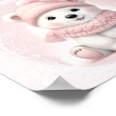 Winter Beer Roze Baby shower Luier Raffle Teken Poster (Hoek)