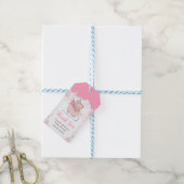 Winter Beer Roze Sleigh Baby shower Dank u Cadeaulabel (Met Touw)