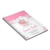 Winter Beer Roze Sleigh Baby shower Gastenboek Notitieboek (Rechterzijde)