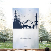 Winter Beer Uil Sneeuw Veel Baby shower Vouw Bedankkaart