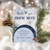 Winter Beer Uil Sneeuw Veel dank Baby shower Bedankkaart