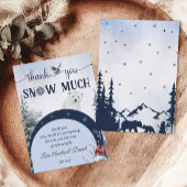 Winter Beer Uil Sneeuw Veel dank Baby shower Bedankkaart