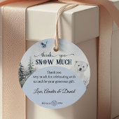 Winter Beer Vogel Sneeuw Veel dank u Baby shower Bedankjes Labels