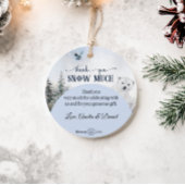 Winter Beer Vogel Sneeuw Veel dank u Baby shower Bedankjes Labels