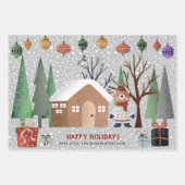 Winter beer, Vrolijk kerstfeest en sneeuwvlokken Inpakpapier Vel (Voorkant)