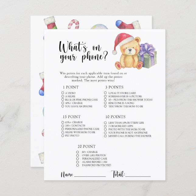 Winter Beer - Wat is er op uw telefoon spel (Voorkant / Achterkant)