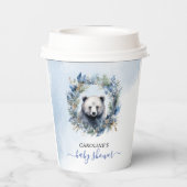 Winter Beer Waterverf Baby shower Papieren Bekers (Achterkant)