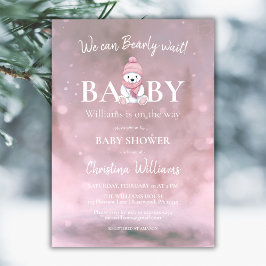 Winter Beer We kunnen Barly Wachten Roze Baby show Kaart