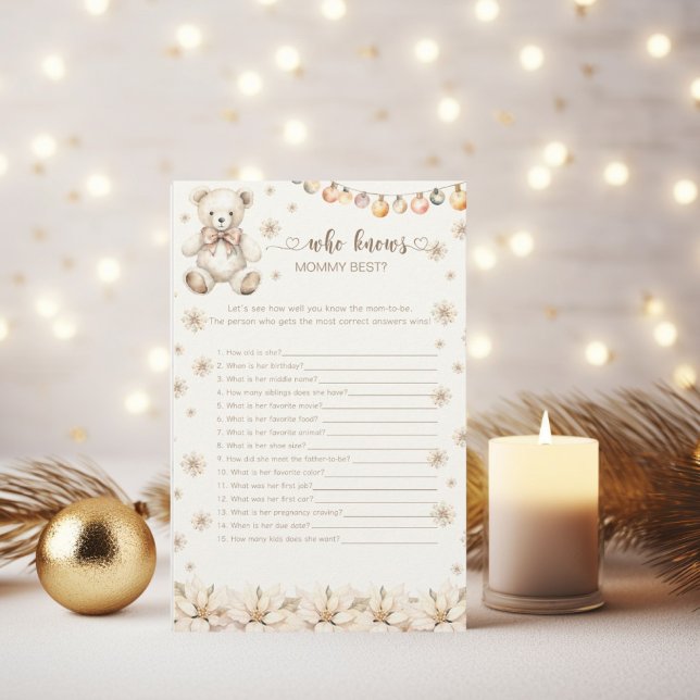 Winter Beer Wie kent Mama Beste Baby shower Game (Creator heeft geüpload)