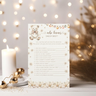 Winter Beer Wie kent papa beste Baby shower spel