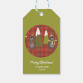 Winter Beer Witte Kerstmis Rood Buffalo Pset Cadeaulabel (Achterkant)